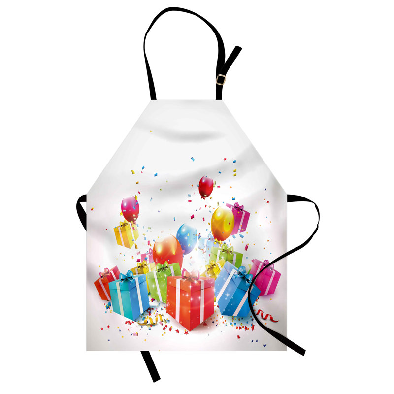 Multicolore, tablier d'anniversaire unisexes, boîtes colorées The Party Aisle ™, taille adulte