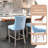  Velvet Kitchen Island Chairs Counter Height Barstools (Set of 2)-1468747835-1468747825
