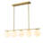 5-Light Mid-Century Opal Glass Bubble Linear Pendant