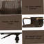 Chaise de bureau en cuir fleur chocolat