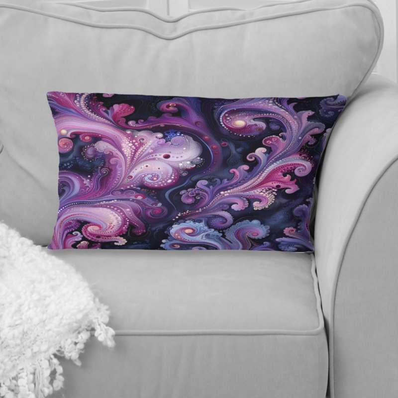Coussin lombaire mauve, rose et fluide Magic I