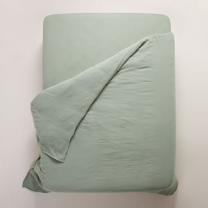 Solid Colour Duvet Cover, Emperor, Almond Green