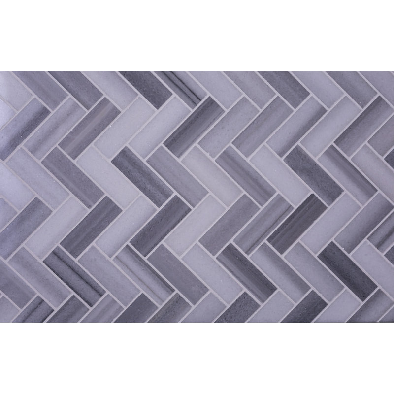 Zebra 1 in. x 3 in. Polished Marble Tile