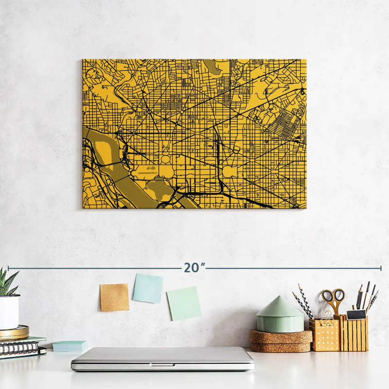 Carte de la route urbaine Aliaz Washington, H 8 po x l 12 po