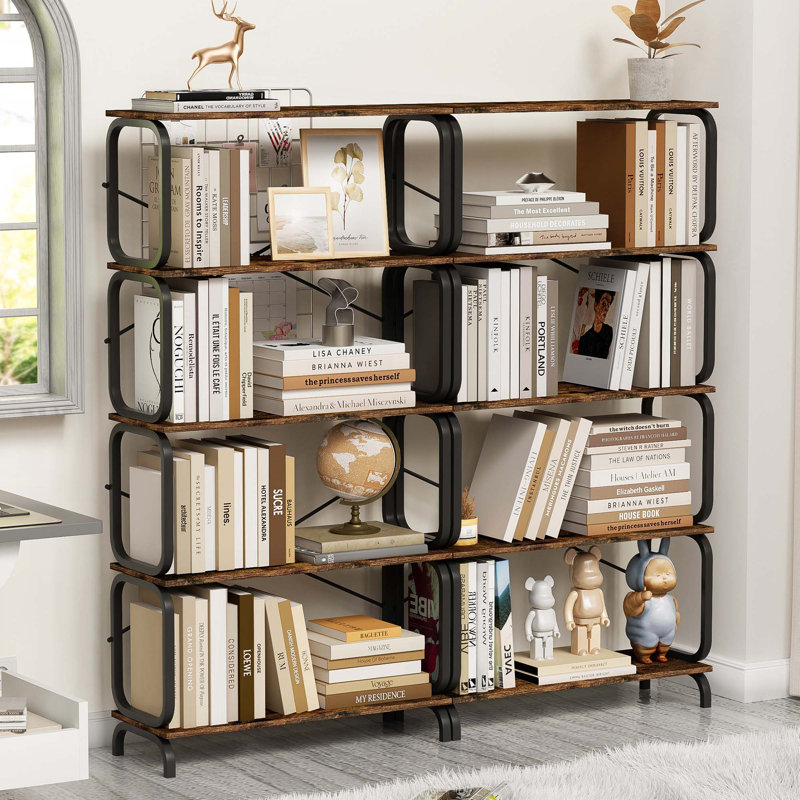 5 Tier Large Book Shelf,Bookcase Home Office Open Bookshelf,Shelves For Living Room,Office Shelf, Black