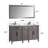 Monadnock 60" Double Bathroom Vanity Set with Mirror-33560730