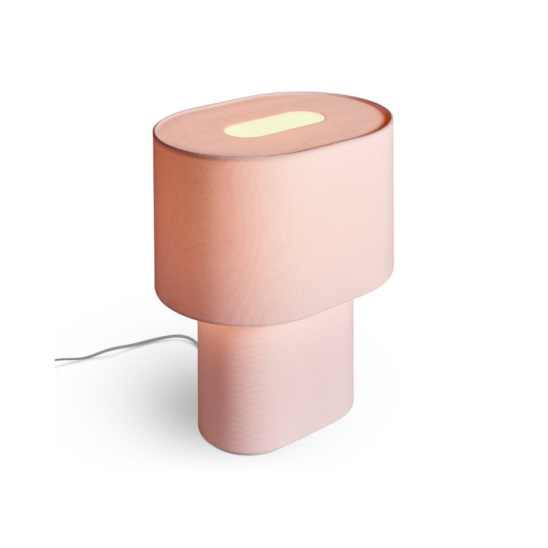 Hilla Metal Table Lamp, Blush, 17" H x 14" W x 10" D