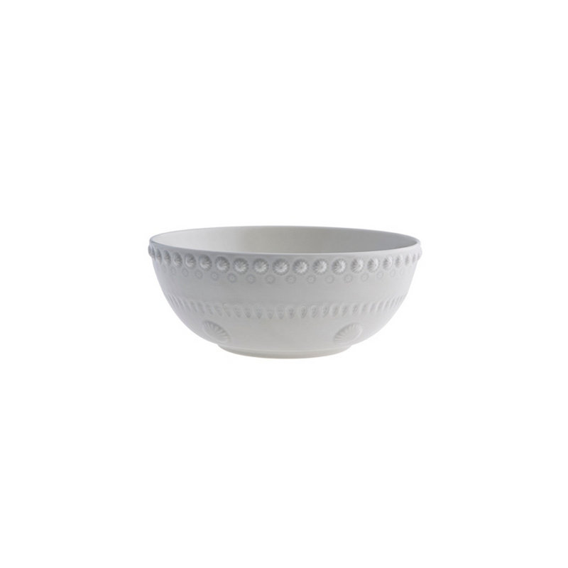 Fantasy Ceramic Salad Bowl, Sandy Gray