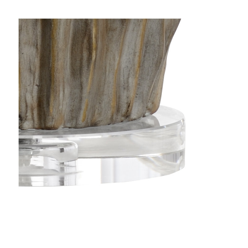 Larry Laslo Table Lamp, Gray/Taupe Glaze