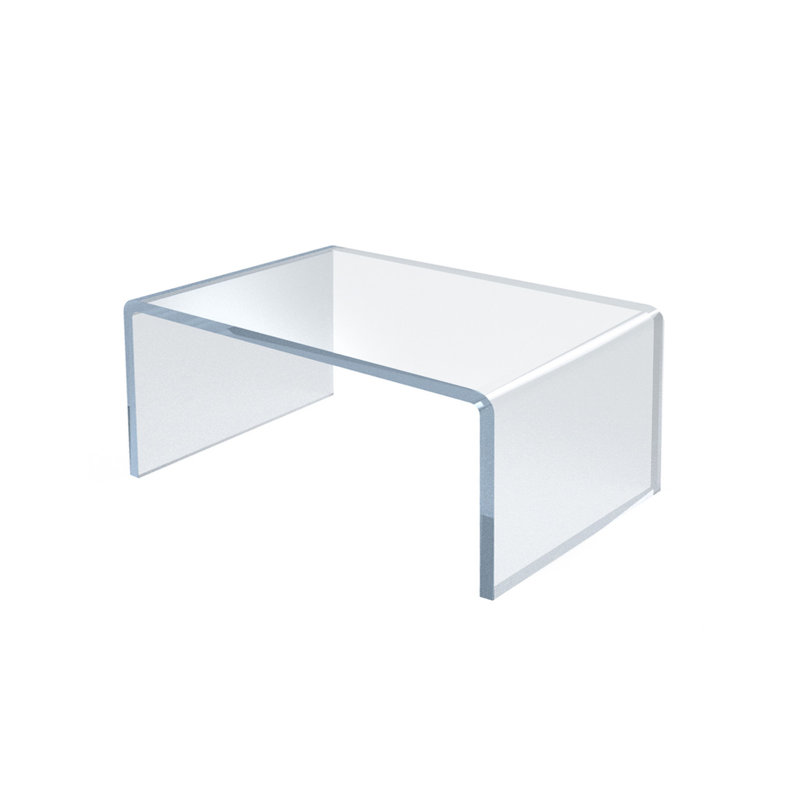 Clear Acrylic Riser Pedestal Display 6"W x 4"D x 3"H, 4-Pack