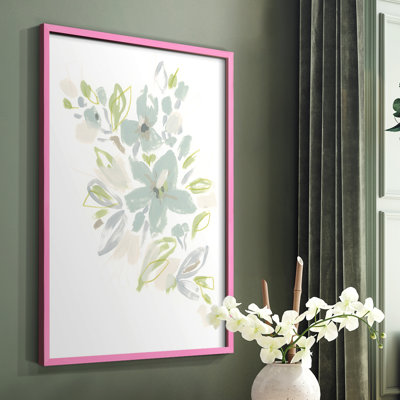 «Seafoam Petals IV», reproduction encadrée - bois massif