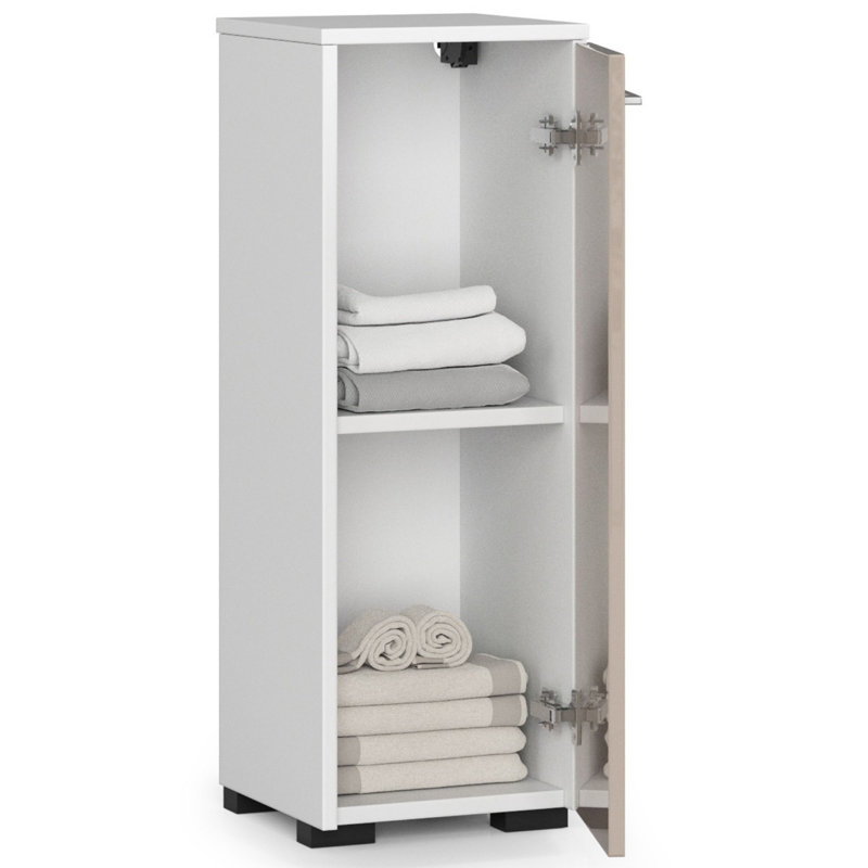 Espyn Bathroom Cabinet, White/Cappuccino Gloss