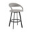 Gassville Modern Swivel Counter or Bar Height Barstool with Arms and Open Low Back in Iron Frame and Faux Leather-1118689912-1118689917