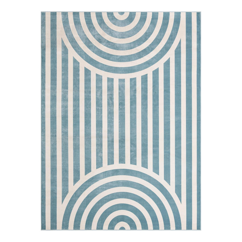 Unique Loom Lines Whimsy Kids Rug, Rectangle 9' x 12'
