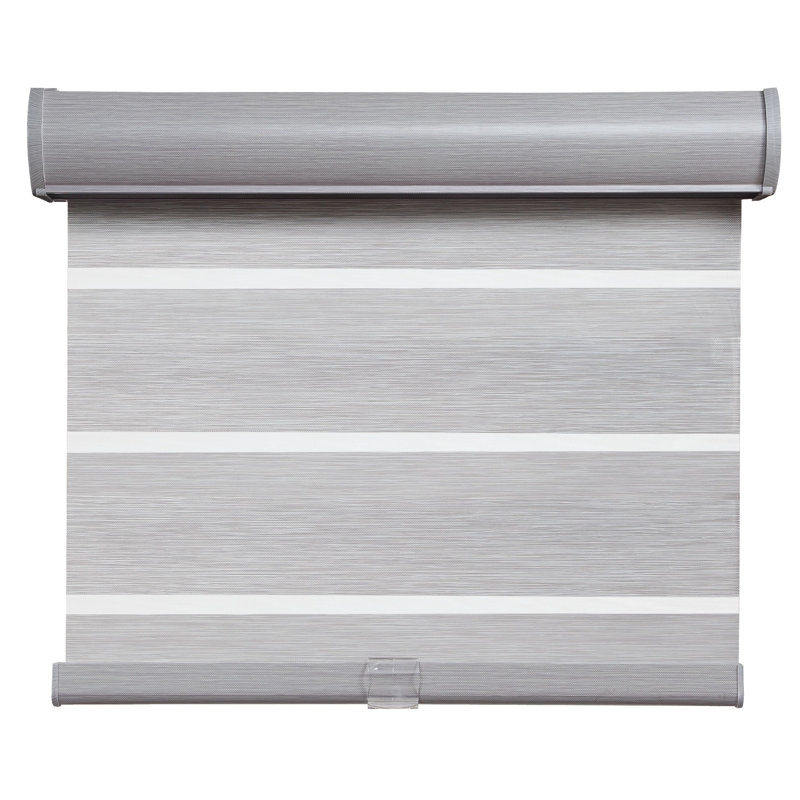 Store à enroulement automatique transparent sans cordon, l 61 po x L 72 po, Gris