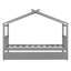 Lit simple en bois gris avec lit gigogne, structure en pin, 2 têtes de lit, convient à un matelas de lit gigogne de 4 à 6 po, toit ouvrant pour le plaisir, outils d'assemblage fournis-1687592806