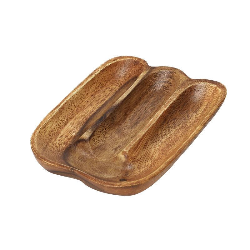 Bloomingville Acacia Wood Divided Tray