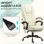 Fauteuil de massage vibrant à 7 points Vinsetto, chaise d'ordinateur à haut dossier avec support lombaire, repose-pieds, dossier inclinable
