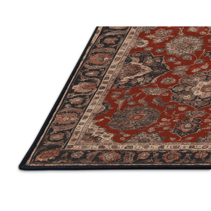 Tapis brun lavable à la machine, Rectangulaire 7 pi x 10 pi
