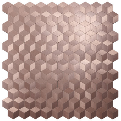 Carreau de mosaïque auto-adhésif en métal 12 po x 12 po