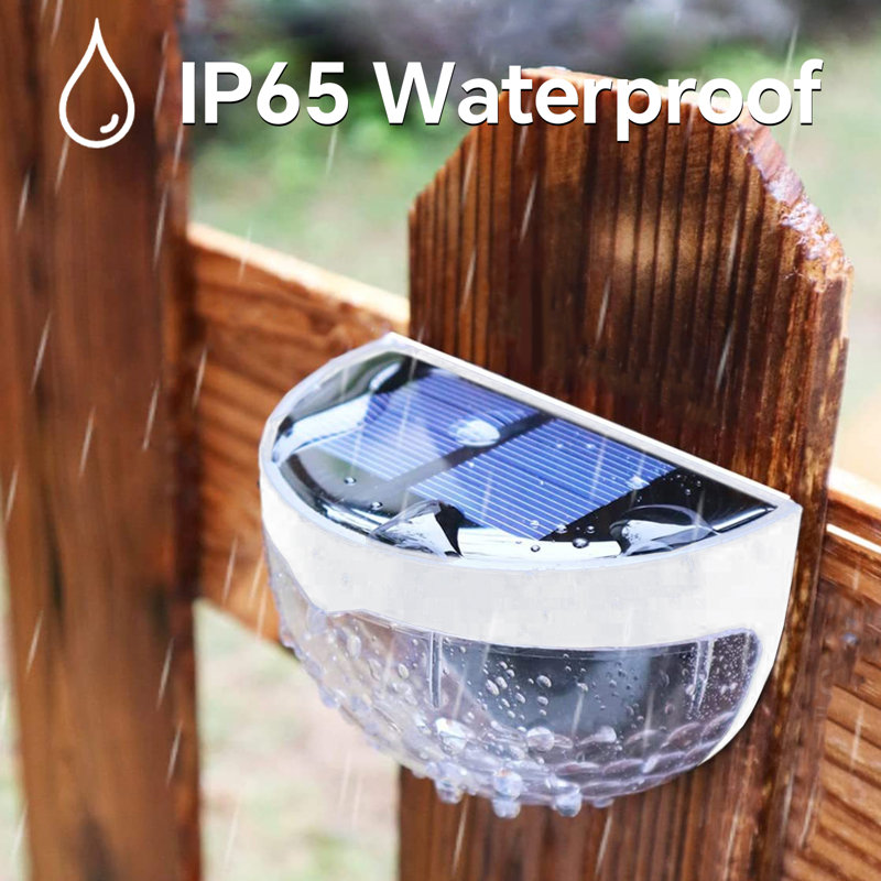 White Solar Powered Integrated LED Step Light, Yellow