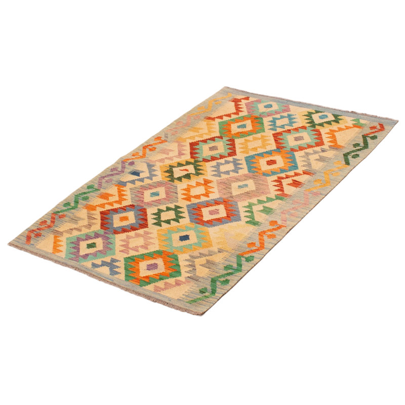 Tapis unique en laine nouvel âge 3 pi 5 po x 4 pi 10 po
