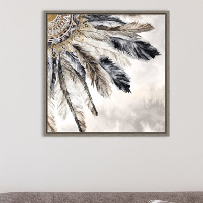 " Necklace Of Feathers III " by Eva Watts Painting Print
