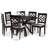 Corien 7-Pc Dining Set With Grey Fabric Seat & Brown Wood, 37.4'' H X 18.7'' W X 20.3'' D