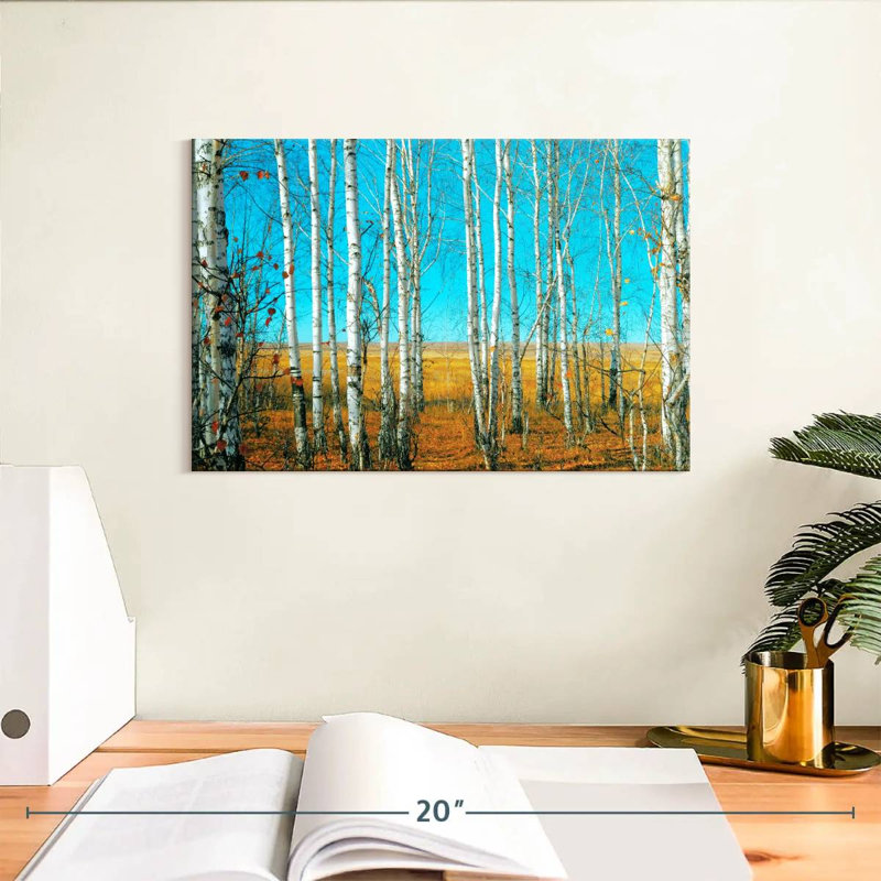 Forêt de bouleaux Harnek en octobre, H 8 po x l 12 po