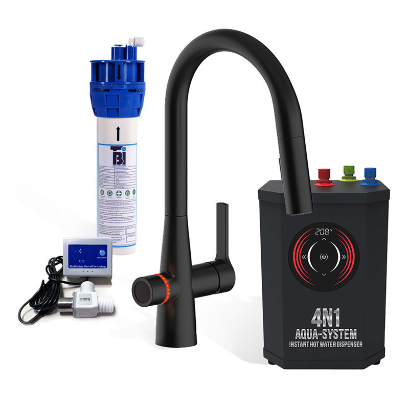 AquaNuTech Pull Down Touch Kitchen Faucet, Matte Black