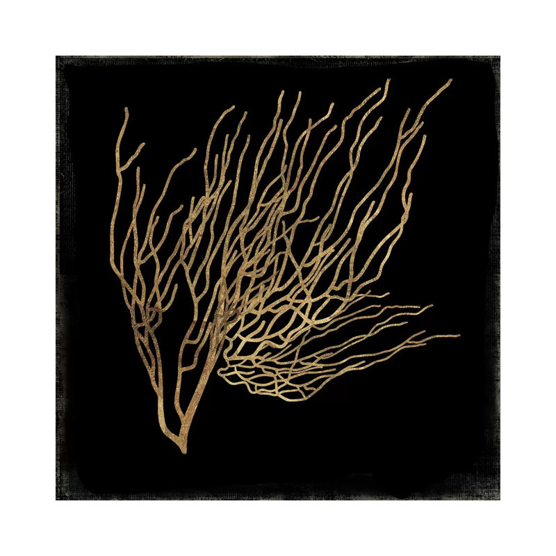 Gold Coral II by Aimee Wilson - Wrapped Canvas Print, 45.72 cm H x 45.72 cm W x 1.91 cm D