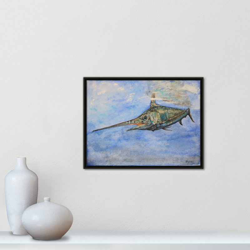 Impression Marlin par Mike Ragan pour , Espresso, H 19,5 po x l 25,5 po