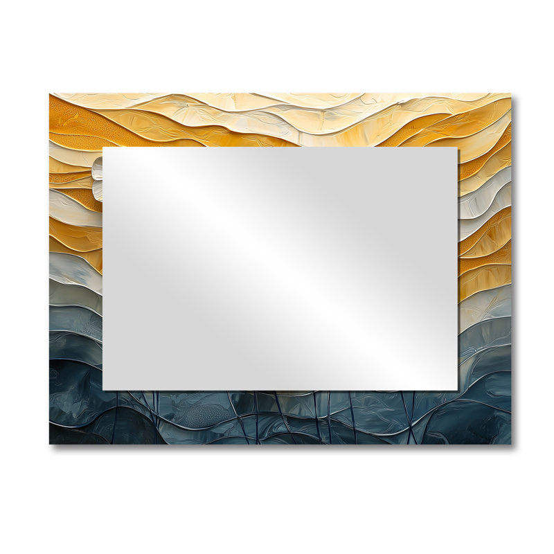 Désert fleur de bleuet II - Art mural miroir floral - imprimé sur métal, 30 po x 40 po