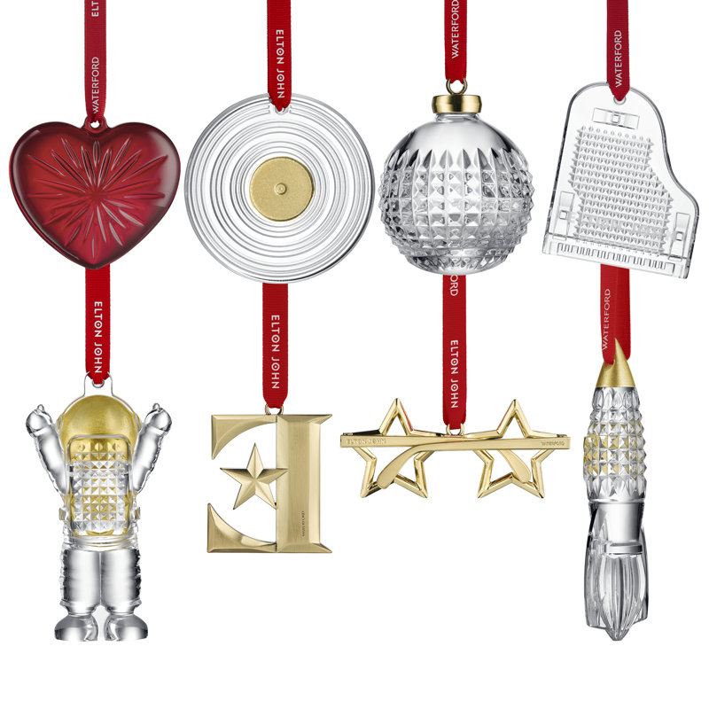 Waterford Elton John Ornaments, Set of 8