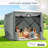 10x10ft Camping Gazebo Screen Tent, 5 Sided Pop-up Canopy Shelter with Mesh Windows-105123210