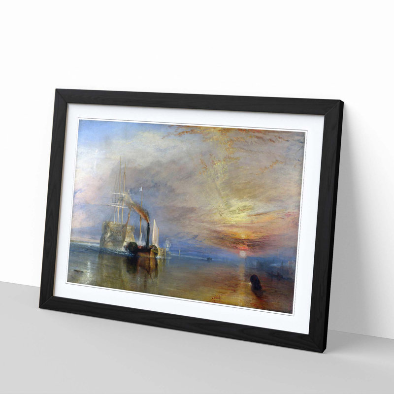 The Fighting Temeraire - Framed Print, Black