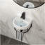 Lavabo de salle de bain mural en céramique 16 po x 14 po avec barre à serviettes noire et robinet noir