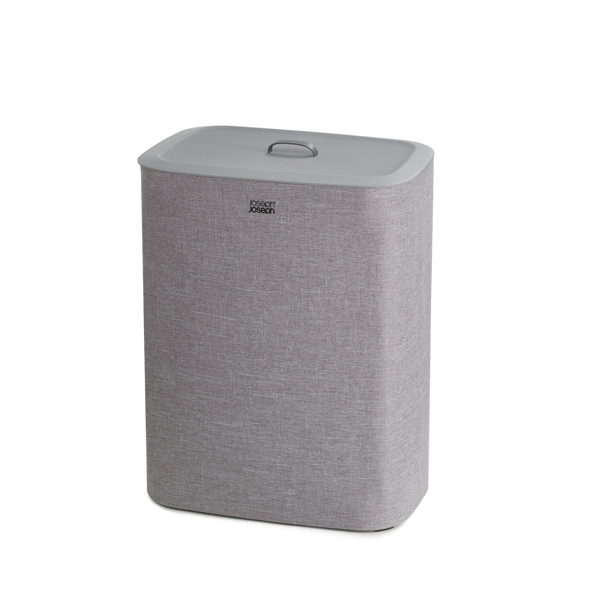 Joseph Joseph Tota Laundry Hamper Separation Basket with Lid, 90-Liter (15.75" x 22.25" x 28"), Gray