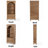 3-Shelf Solid Wood Bookcase with Drawers