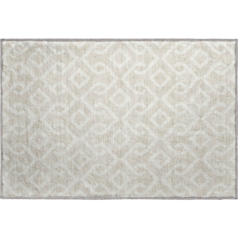 Premium Machine Washable Cerrito Beige Rug, Rectangle 1'8" x 2'6"