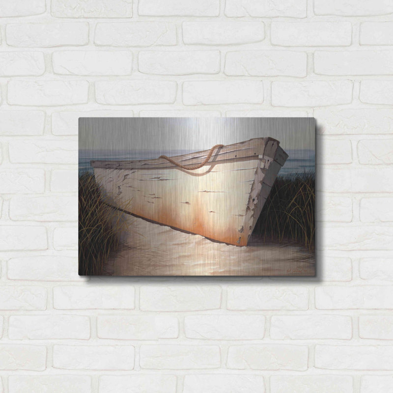"Bateau blanc" par Karl Soderlund, H 16 po x l 24 po