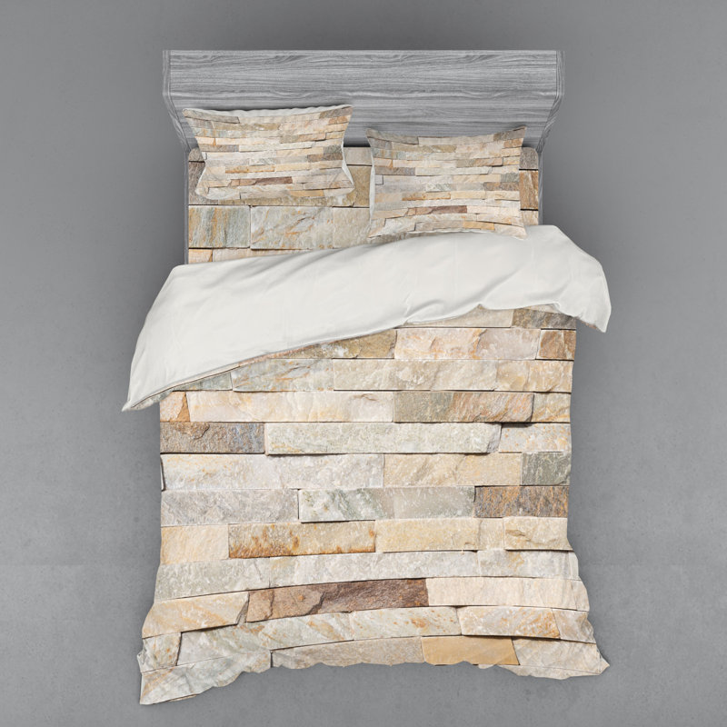 Rustic Polyester Geometric Shapes Duvet Cover, Queen Duvet Cover + 3 Additional Pieces
