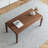 Nut-brown Solid Wood Rectangular Coffee Table-1504856149