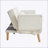 72.8" Adjustable Futon Sofa Bed, Sleeper Sofa with Recliner, Small Couch for Living Room and Bedroom, Beige-1398048029