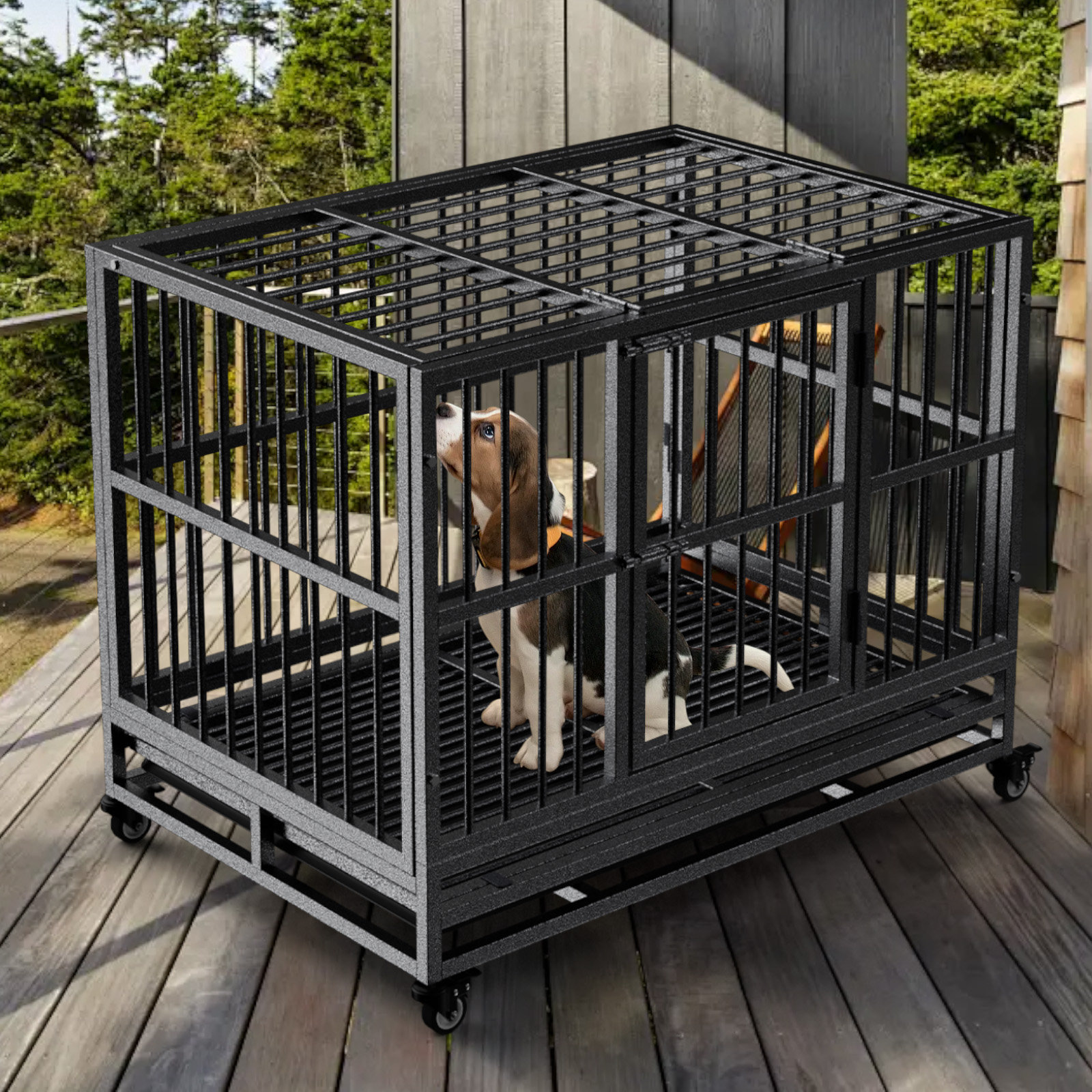 Tucker Murphy Pet™ Tucker Murphy Pet Heavy Duty Dog Crate, Round Tube ...