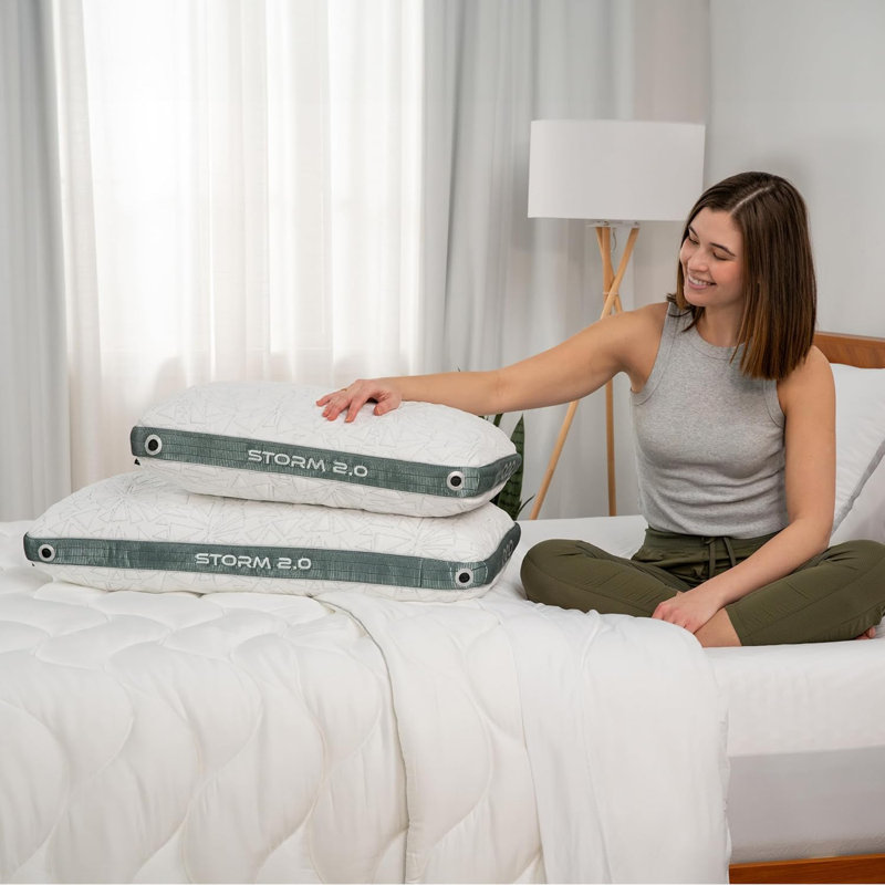 Bedgear Storm Performance Cooling Pillow - Bed Pillow for All Sleep Positions, 1.0, King, Medium-Firm