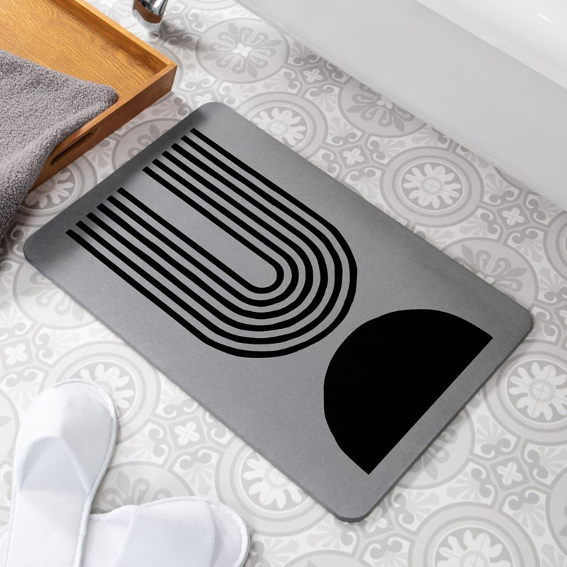Non-Slip Bath Mat, Grey