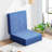 Tri-Folding Memory Foam Mattress Topper, 4 Inch Gel Folding Mattress For Camping, Foldable Guest Bed, Washable Cover, Certipur-US Certified, Soft, Blue-700110013