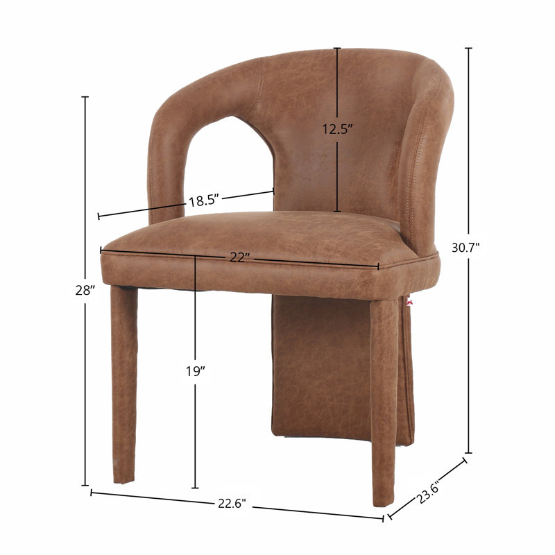 Chaise rembourrée Fireal, brun