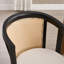 Chaise rustique avec dossier en osier et siège large pour salle à manger et salon-184794907-185040139